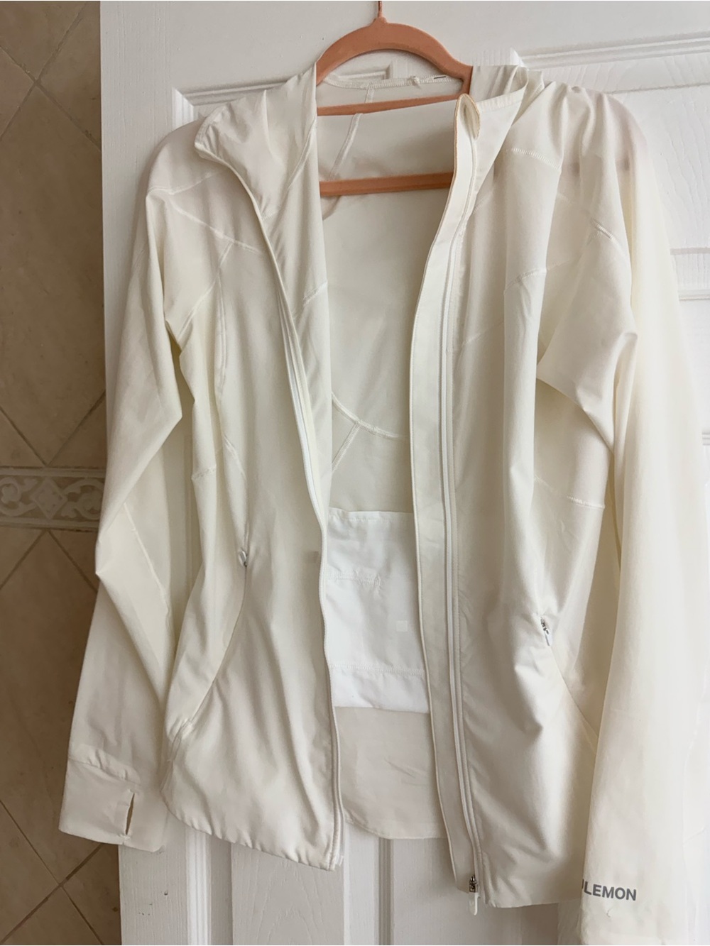 lululemon athletica Women's Cream -white Hooded Jacket